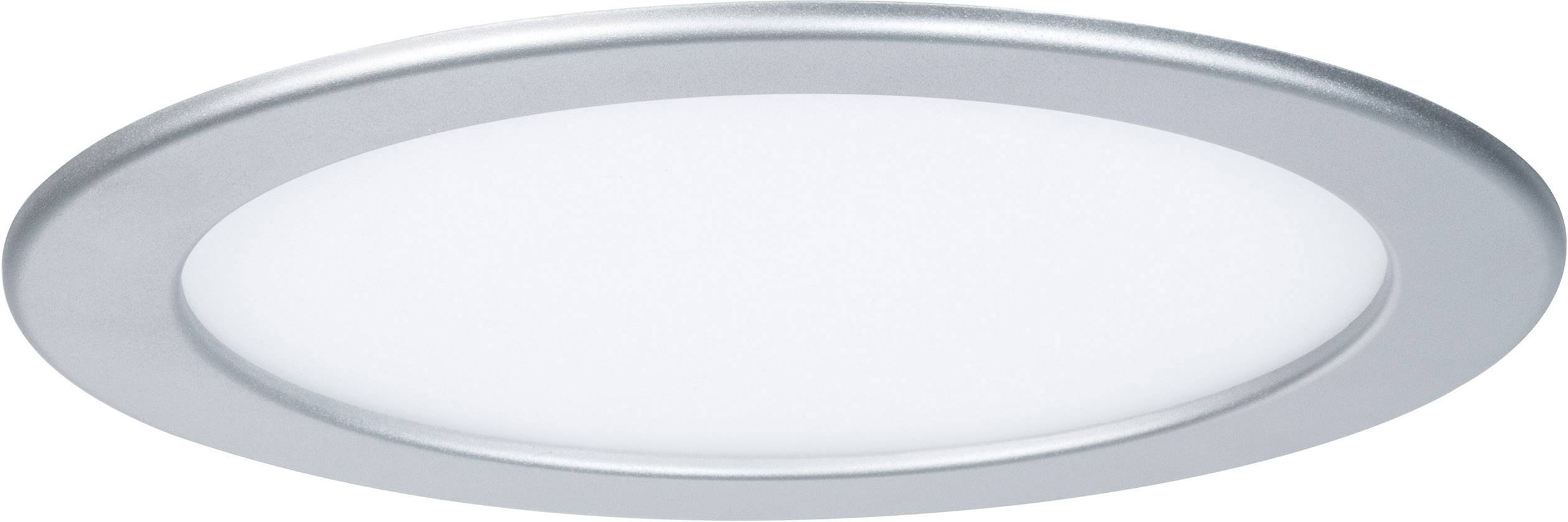 Okrúhle stropné svietidlo z kovu s jednoduchou bielou krytkou.