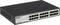 Čierny gigabitový switch D-Link s 24 ethernetovými portami; model DGS-1024D.