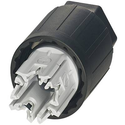 Čierny a sivý elektronický konektor s viacerými pripájacími kolíkmi.