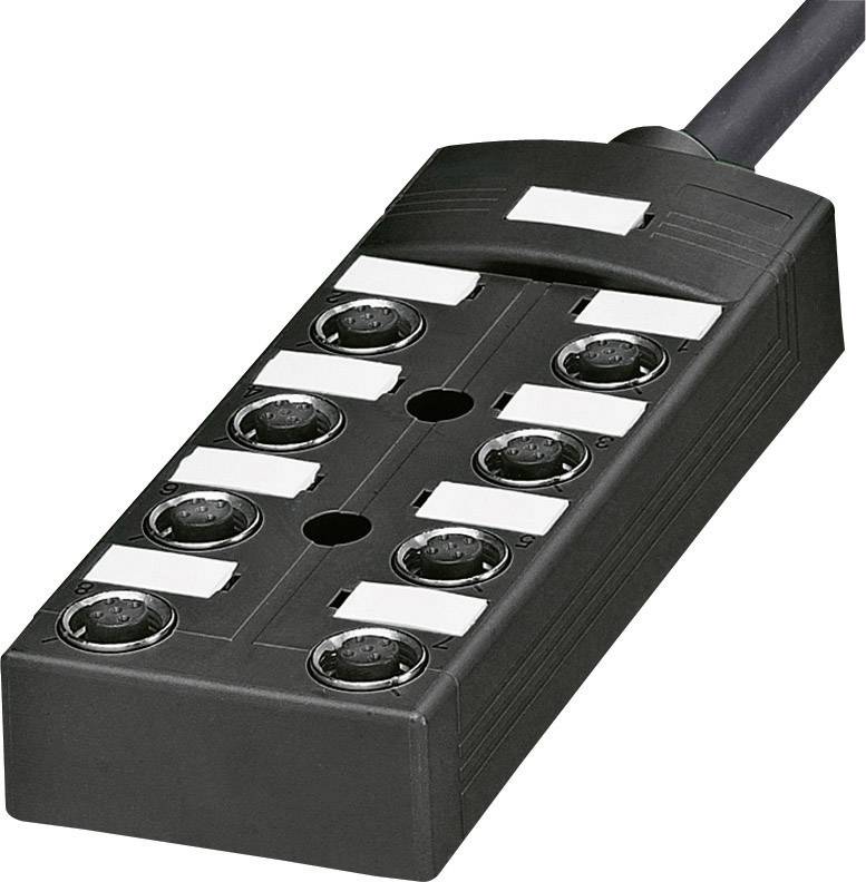 Phoenix Contact SACB-8/16-10,0PUR OD 1457377 Scatola sensore attuatore passiva Distributore M12 con filettatura in metallo 1 pz.