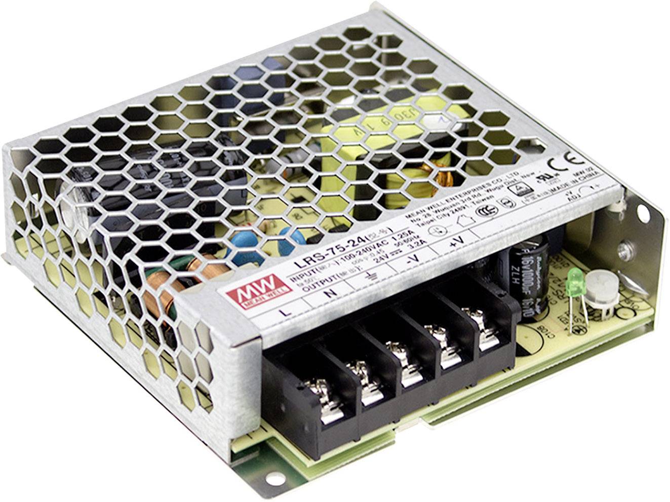 MW Mean Well LRS-75-24 Alimentatore a commutazione. 24 V/DC 3.2 A 76.8 W