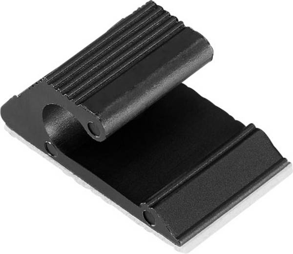 TRU COMPONENTS TC-CATV-1203 úchytka samolepiaci 1593113 Priemer káblového zväzku (rozsah) 5.50 mm (max)   čierna 1 ks