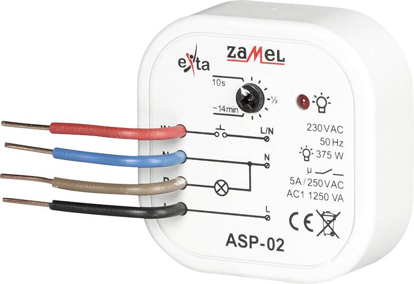 Zamel ASP-02 schodiskový časový spínač zabudovateľný 230 V