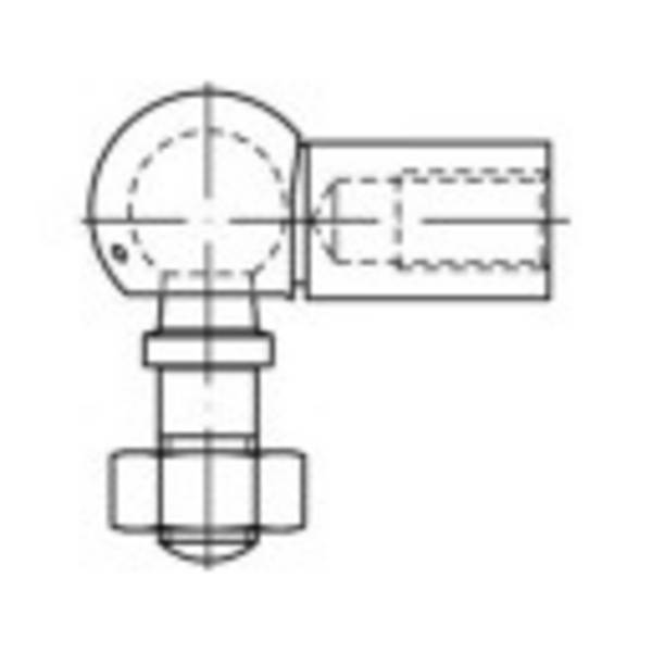TOOLCRAFT  uhlové kĺby  Galvanizovaná oceľ  147229 25 ks