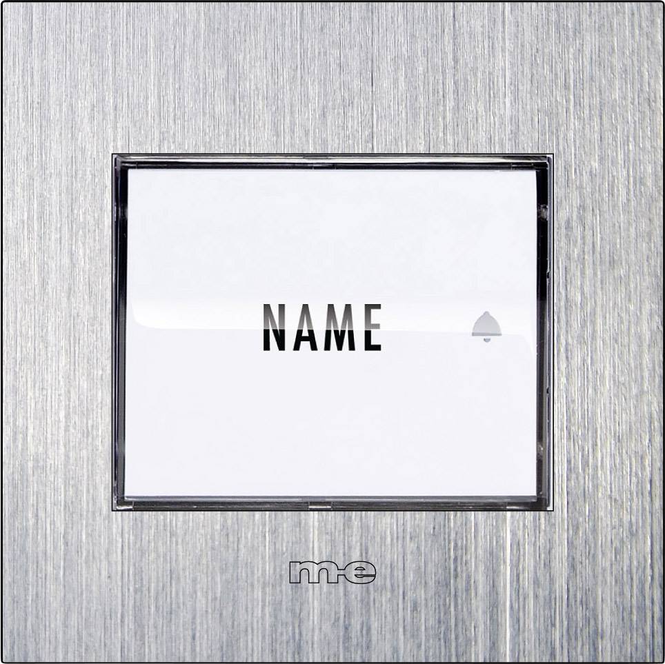 m-e modern-electronics 41026 Tasto per campanello con targhetta Casa Monofamiliare acciaio inox 8-24 V AC/DC/1 A