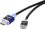 Kábel Speaka Micro-HDMI s LED osvetlením1.50 m