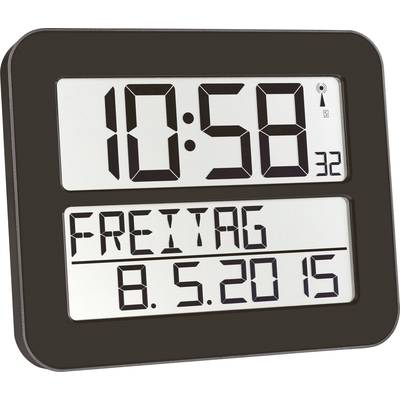 Digitálne nástenné hodiny zobrazujú čas '10:58', deň v týždni 'Piatok' a dátum '8.5.2015'.