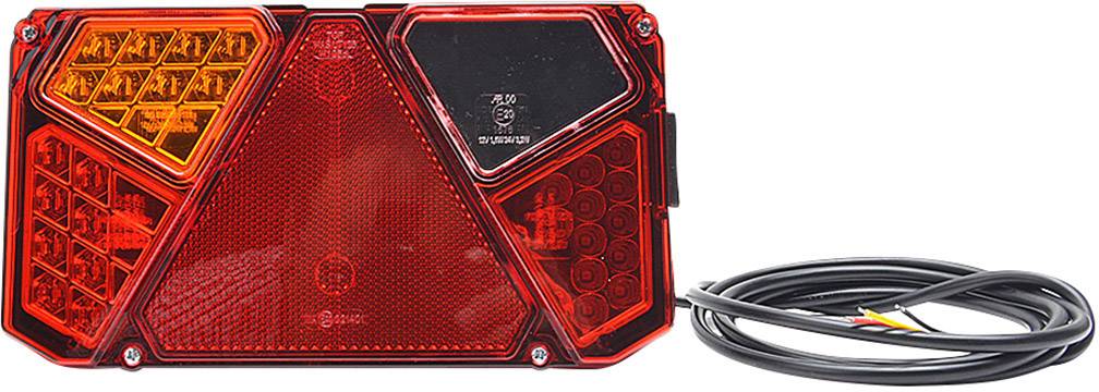 SecoRüt zadné svetlá prívesu otvorené konce blinker, brzdové svetlo, zadné svetlá, reflektor, zadné hmlovky, osvetlenie ŠPZ ľavá, vzadu 12 V, 24 V priehľadné