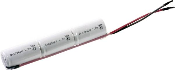 Mexcel Inline F1x3 akupack - sada nabíjacích batérií 3x baby (C) s káblom, Flat-Top Ni-Cd 3.6 V 2500 mAh