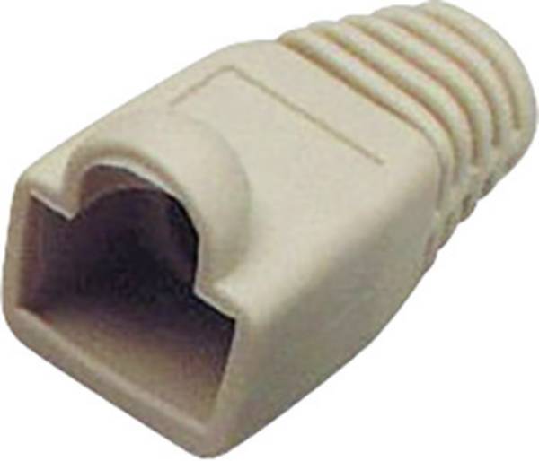 BKL Electronic  Konektor RJ45 CAT 6A s ochranou proti zalomeniu 143305 ochranná priechodka proti zlomu  Počet pólov: 8P8C  sivá 1 ks
