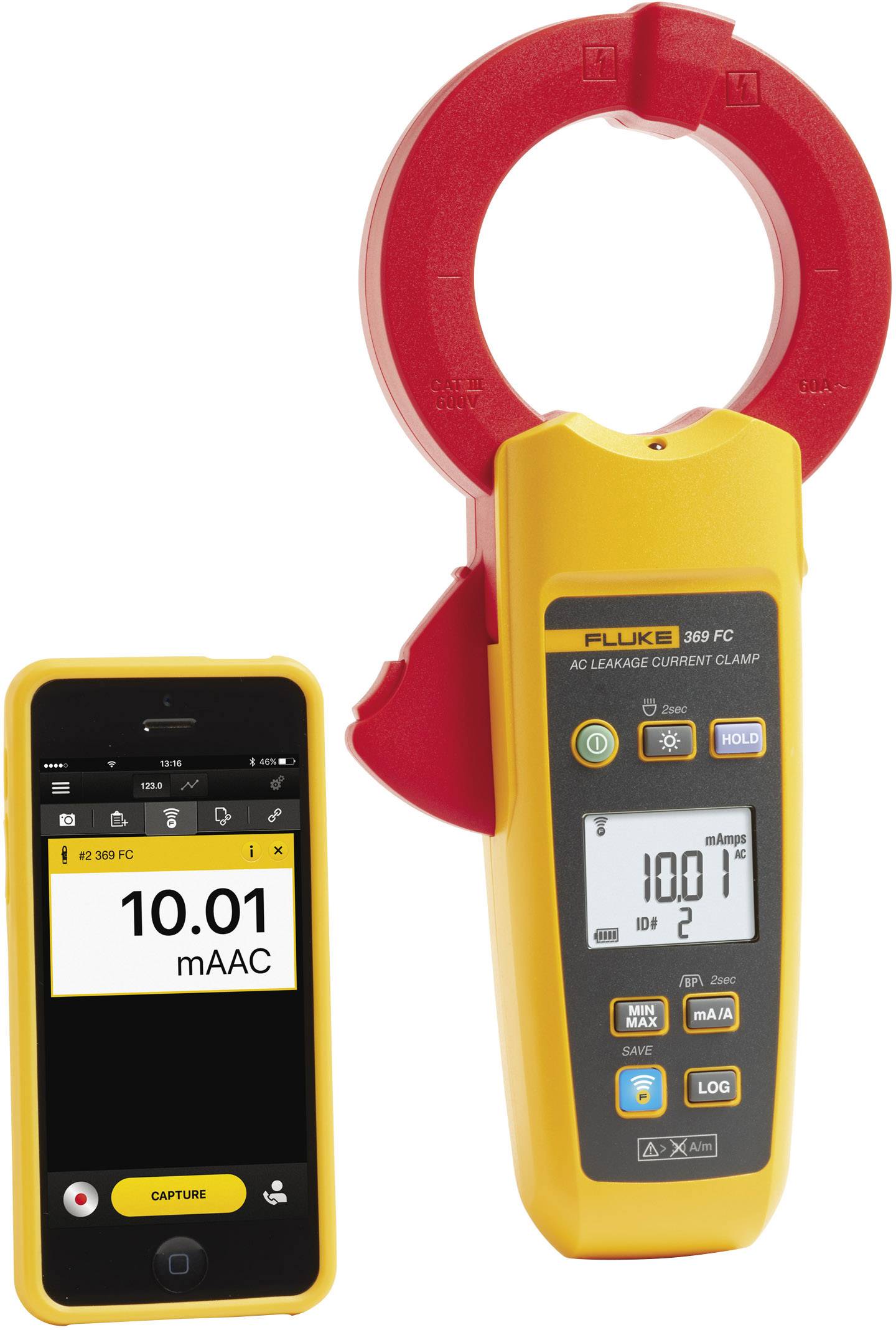 Fluke 369 FC Pinza amperometrica digitale Data logger CAT III 600 V Display (Counts): 3300