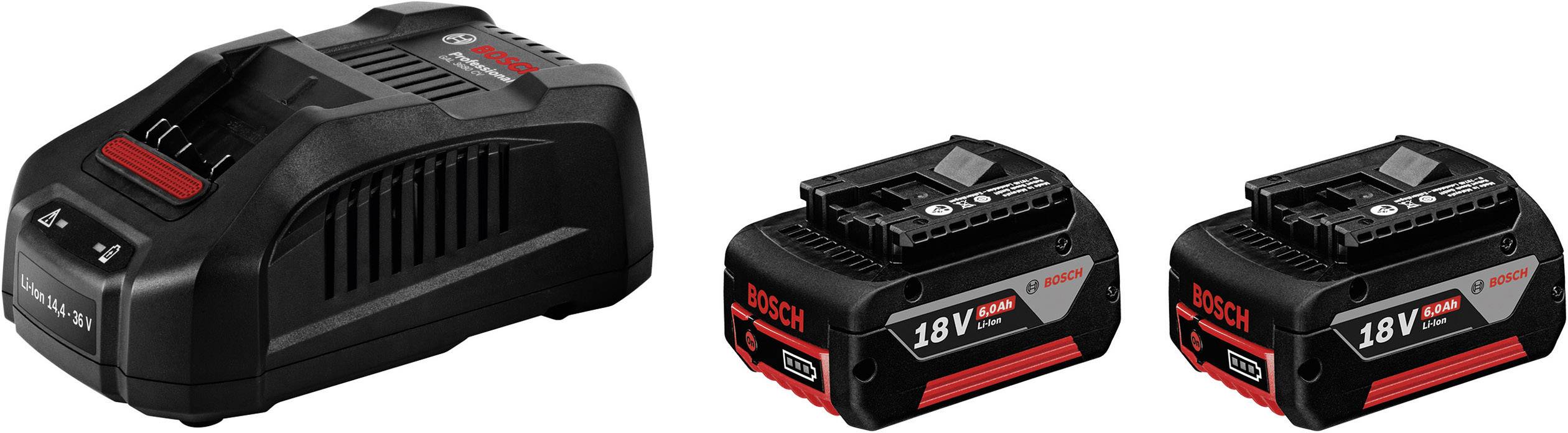 Bosch GBA + GAL 3680 CV náhradný akumulátor pre elektrické náradie, 6 Ah Li-Ion akumulátor, 1600A00500