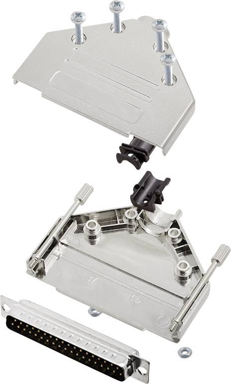 encitech DTPK-M-37-DBP-K 6355-0030-04 KIT connettori maschio SUB-D 180 ° Numero Poli (num): 37 Punte a saldare 1 KIT