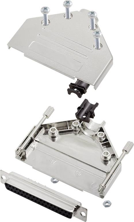 encitech DTPK-M-37-DBS-K 6355-0030-14 KIT connettori femmina SUB-D 180 ° Numero Poli (num): 37 Punte a saldare 1 KIT