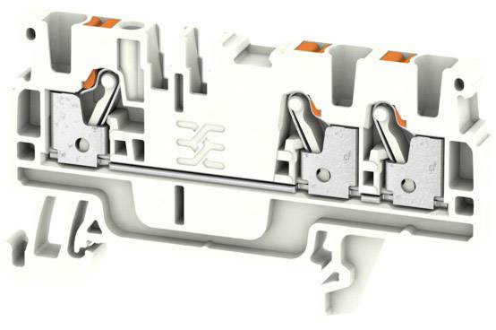 Elektrická svorkovnica: Dvojvrstvová, s pákovým mechanizmom, biela a oranžová. Na bezpečné prepojenie elektrických vodičov.