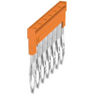 Oranžový elektrický konektor s viacerými strieborným kolíkmi s rozstupom 2,5 mm. Vhodný pre elektronické zariadenia.