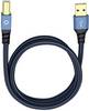 Oehlbach USB kábel USB 2.0 USB-A zástrčka, USB-B zástrčka 7.50 m modrá pozlátené kontakty 9345