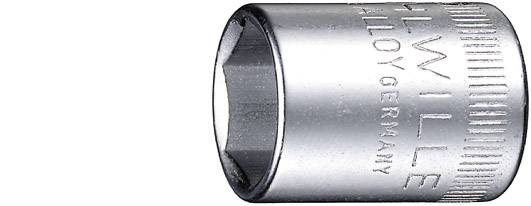 Strieborný šesťhranný nástrčkový kľúč s nápisom "Wille Germany" s veľkosťou 24 mm. Používaný v mechanických aplikáciách.