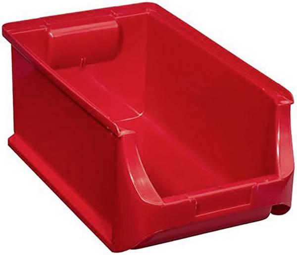 Plastový box na drobný materiál, stohovateľný Allit (d x š x v) 355 x 205 x 150 mm, červená