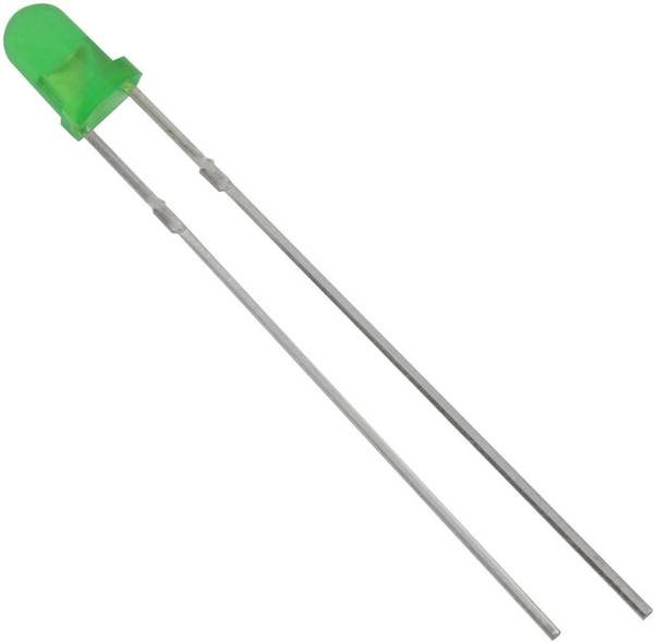 TRU COMPONENTS 1573702 LED s vývodmi zelená guľatý 3 mm 3000 mcd 60 ° 20 mA 3.1 V