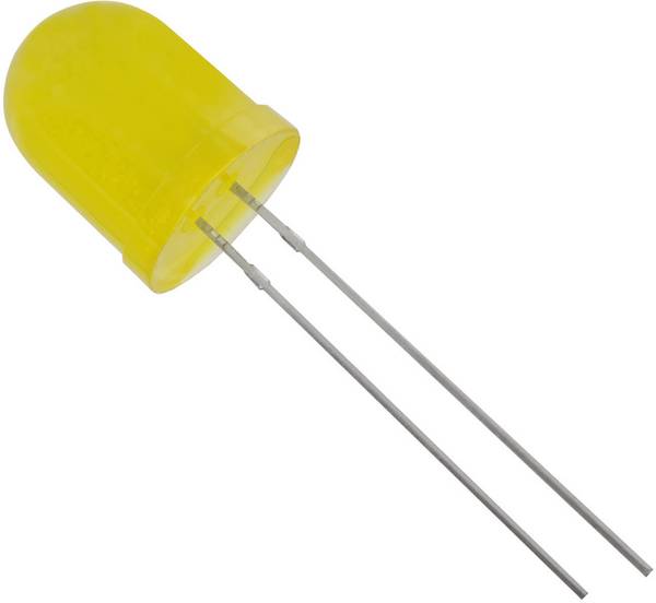 HuiYuan 10003Y1D-EHC-B LED s vývodmi   žltá guľatý 10 mm 550 mcd 50 ° 20 mA 2.1 V