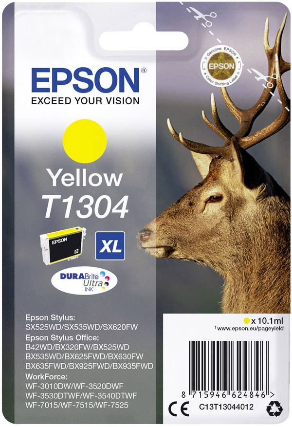 Epson T1304 atramenty originál  žltá