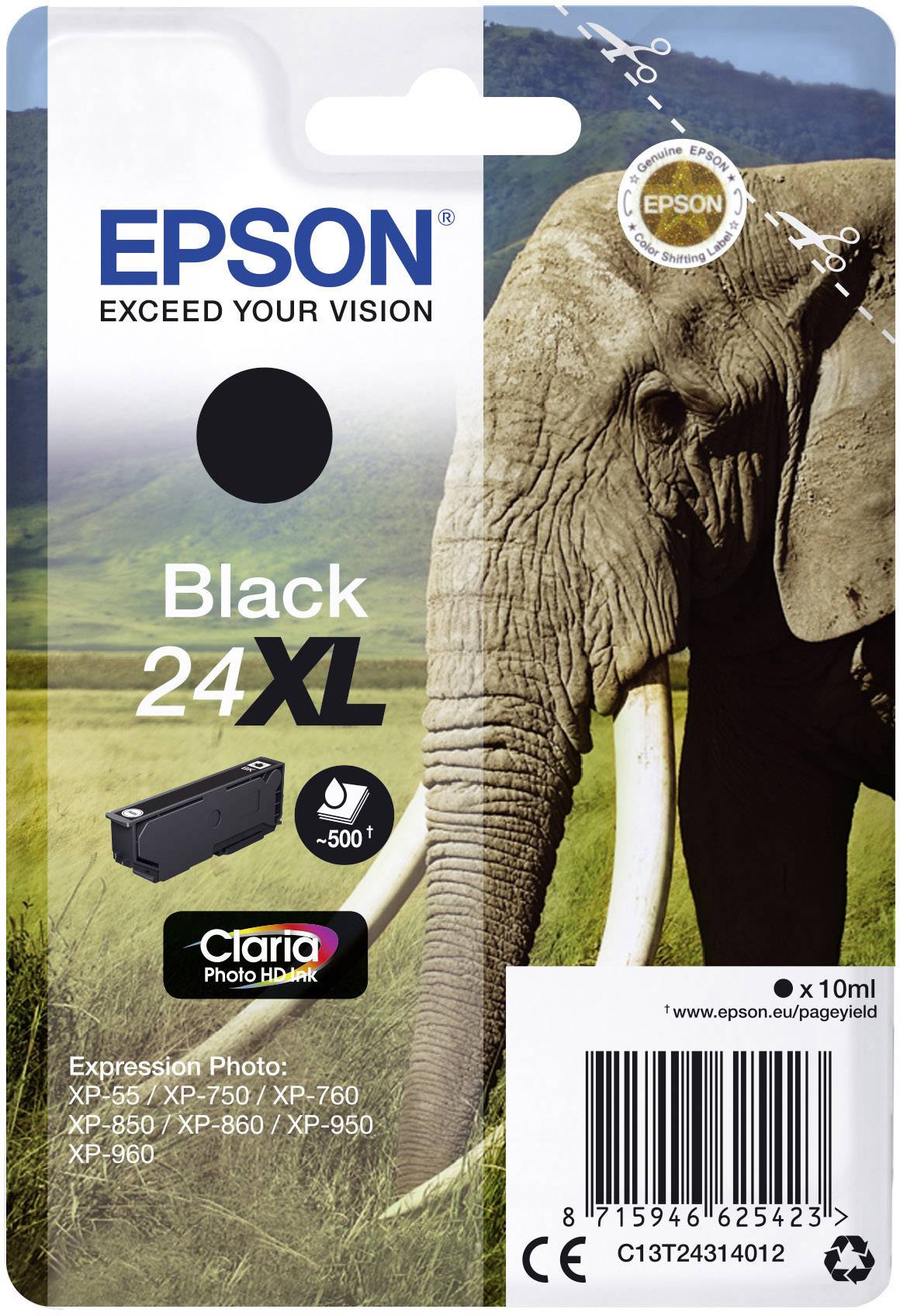 Epson Cartuccia T2431, 24XL Originale Nero C13T24314012