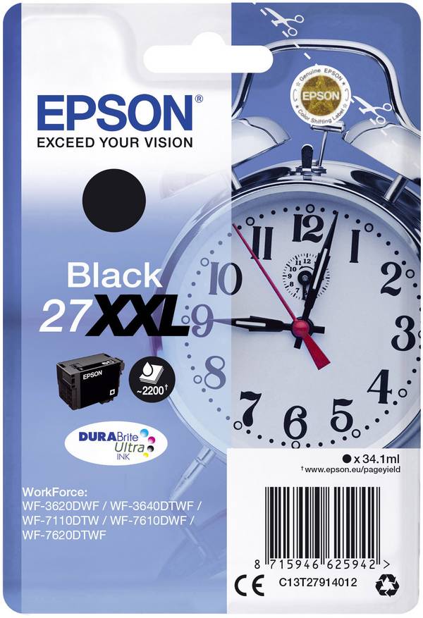 Epson 27XXL atramenty originál  čierna