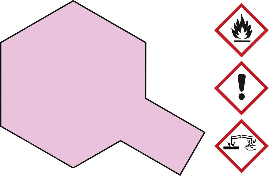 Tri výstražné symboly: Plameň (horľavé), výkričník (varovanie) a dva skúmavky nad rukou (žieravé), vedľa seba.