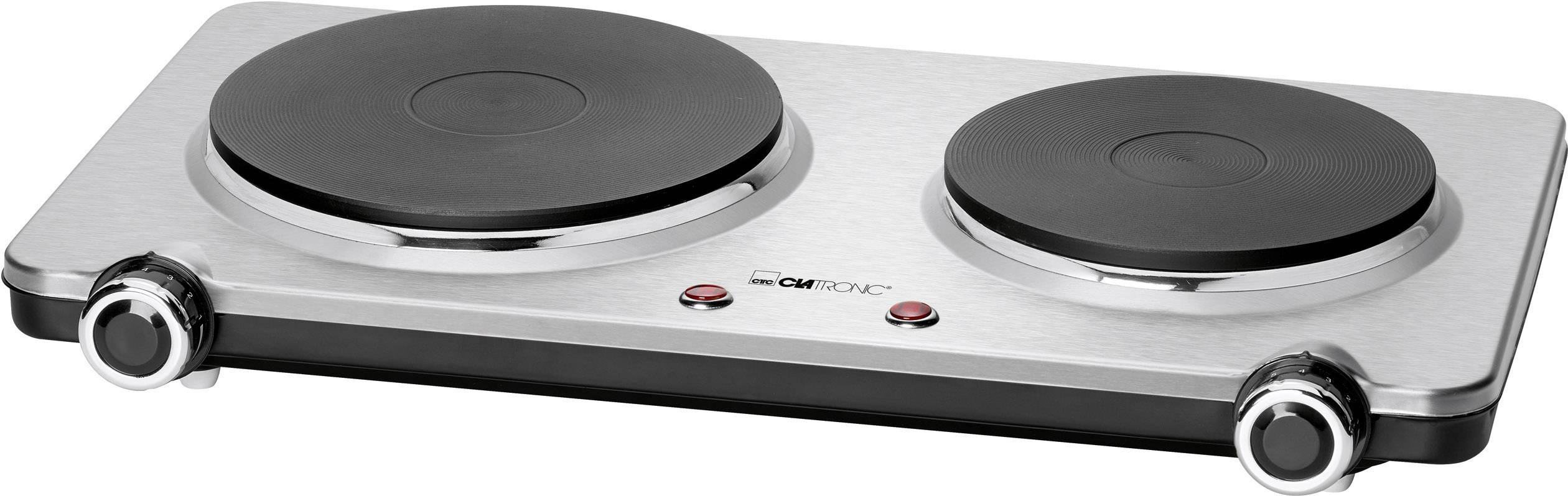 Clatronic DKP 3668 271722 Doppia piastra di cottura 2 regolatori di temperatura indipendenti