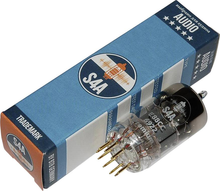 BTB Vertrieb E88CC S4A Premium Valvola termoionica Selezionato per Audio & Studio Triodo doppio Numero Poli (num): 9 Attacco: Noval Contenuto 1 pz.