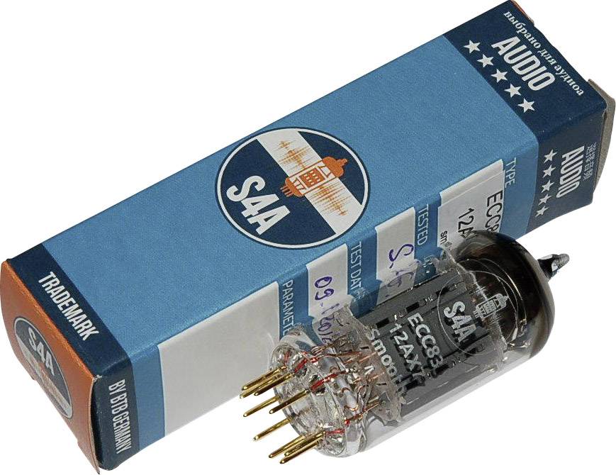 BTB Vertrieb ECC83 S4A smooth Sound Valvola termoionica Selezionato per Audio & Studio Triodo doppio Numero Poli (num): 9 Attacco: Noval Contenuto 1 p