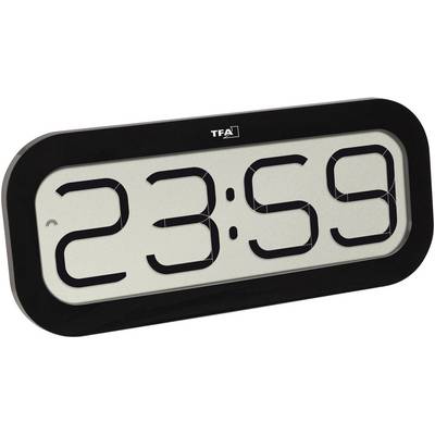 Digitálne hodiny s čiernym okrajom ukazujú čas '23:59'.