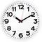 Biele nástenné hodiny ukazujú čas 10:10.