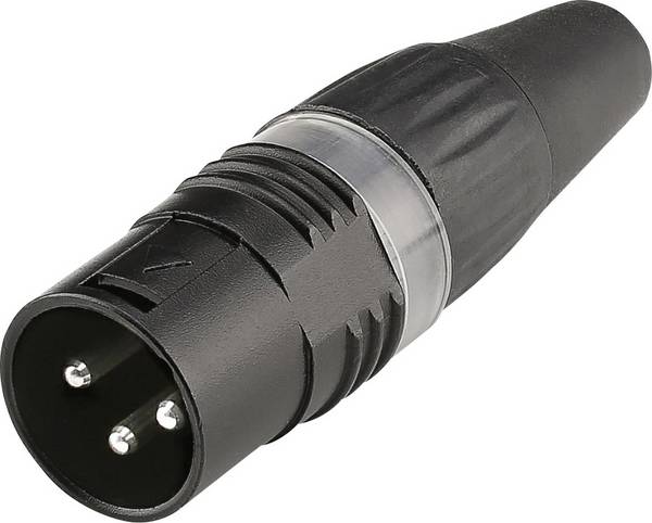 Hicon HI-X3CM-BLK XLR konektor spojka, rovná Pólov: 3  čierna 1 ks