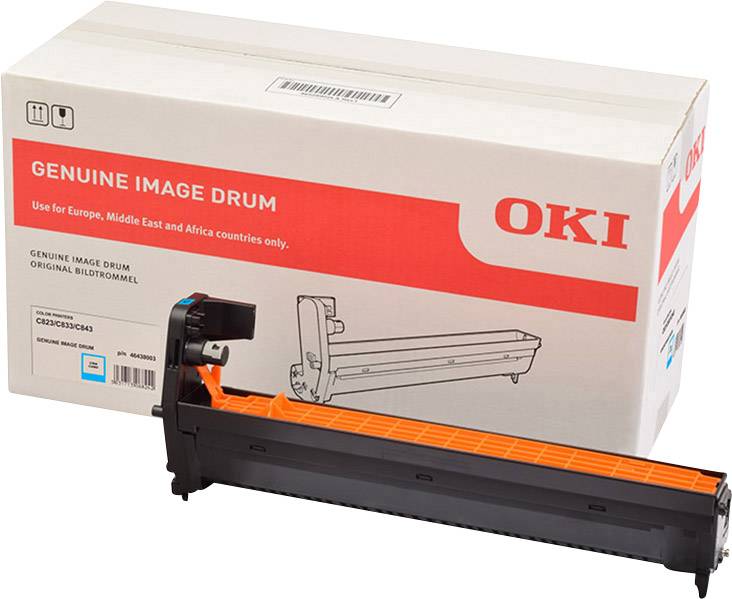 OKI Tamburo Drum Unit C823 C833 C843 Originale Ciano 30000 pagine 46438003