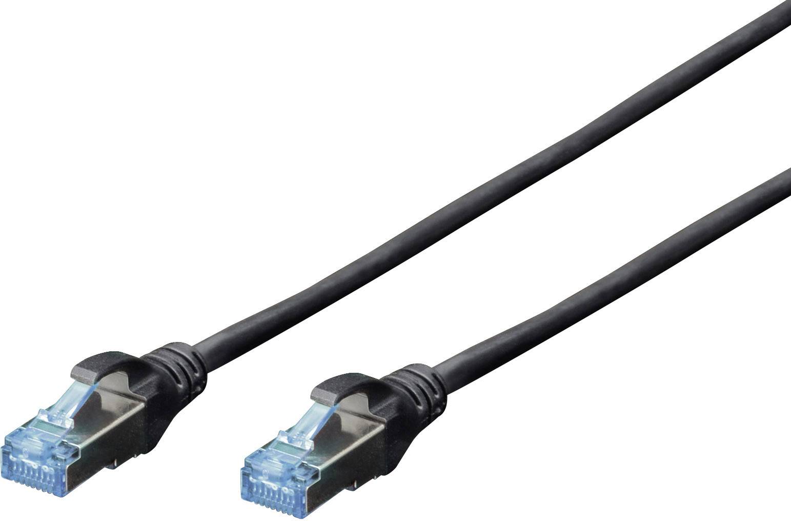 Digitus DK-1532-005/BL RJ45 Cavo di rete, cavo patch CAT 5e SF/UTP 0.50 m Nero coppie intrecciate 1 pz.