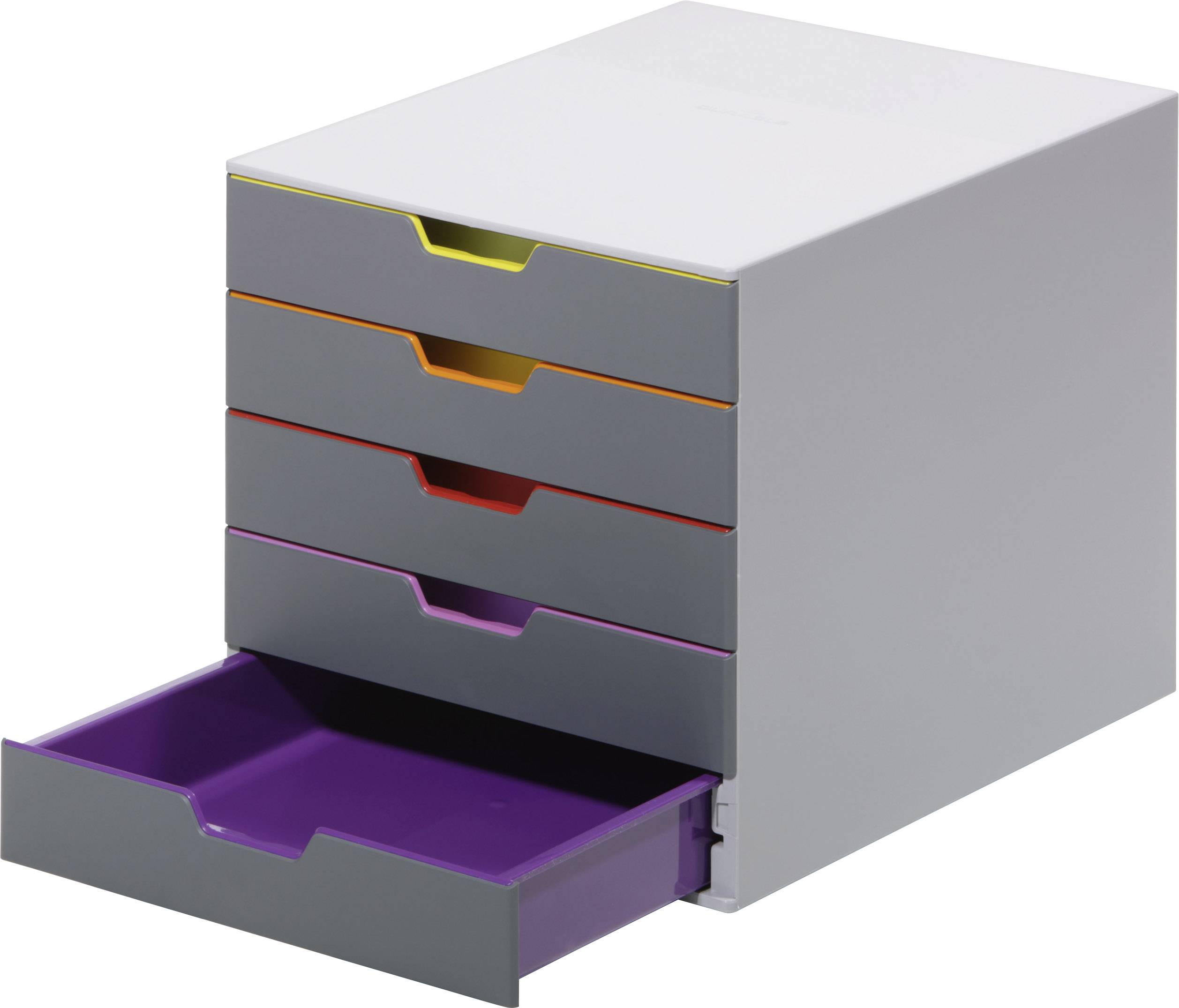 Durable VARICOLOR 5 - 7605 760527 Caisson à tiroirs gris DIN A4, DIN C4, folio, lettre Nombre de tiroirs: 5 5