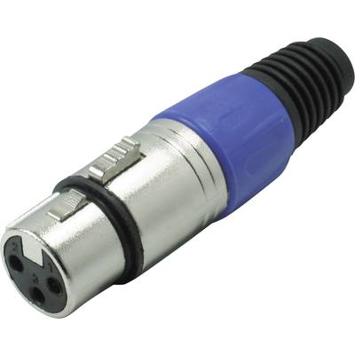 Kash 55022-B XLR konektor spojka, rovná Pólov: 3 modrá 1 ks