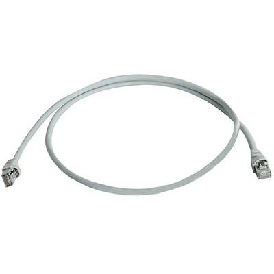 Biele ethernetové sieťové káblové prepojenie s dvoma RJ45 konektormi.