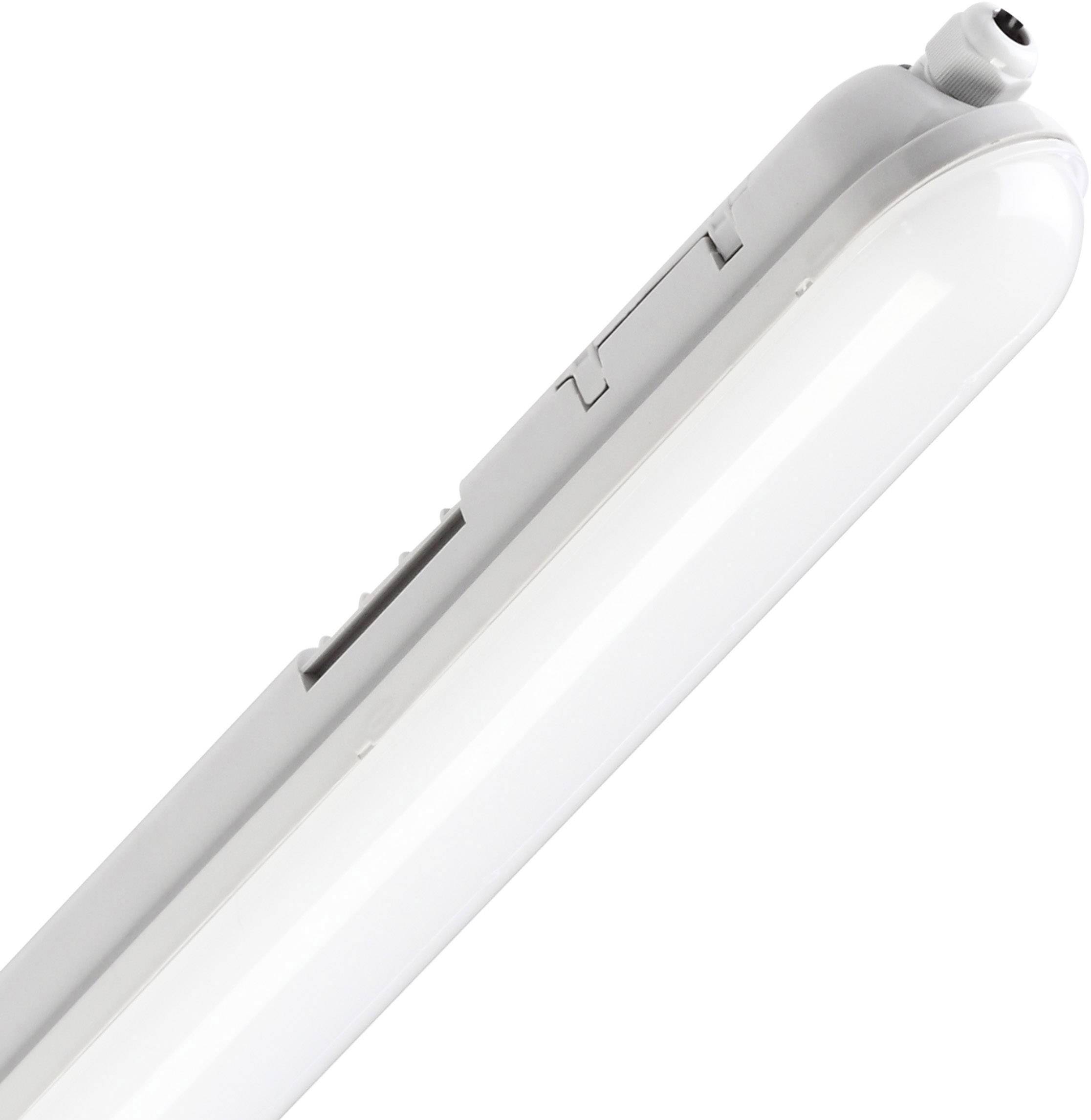 Müller-Licht Aqualux LED svietidlo do vlhkých priestorov s detektorom pohybu LED pevne zabudované LED osvetlenie 35 W neutrálna biela sivá
