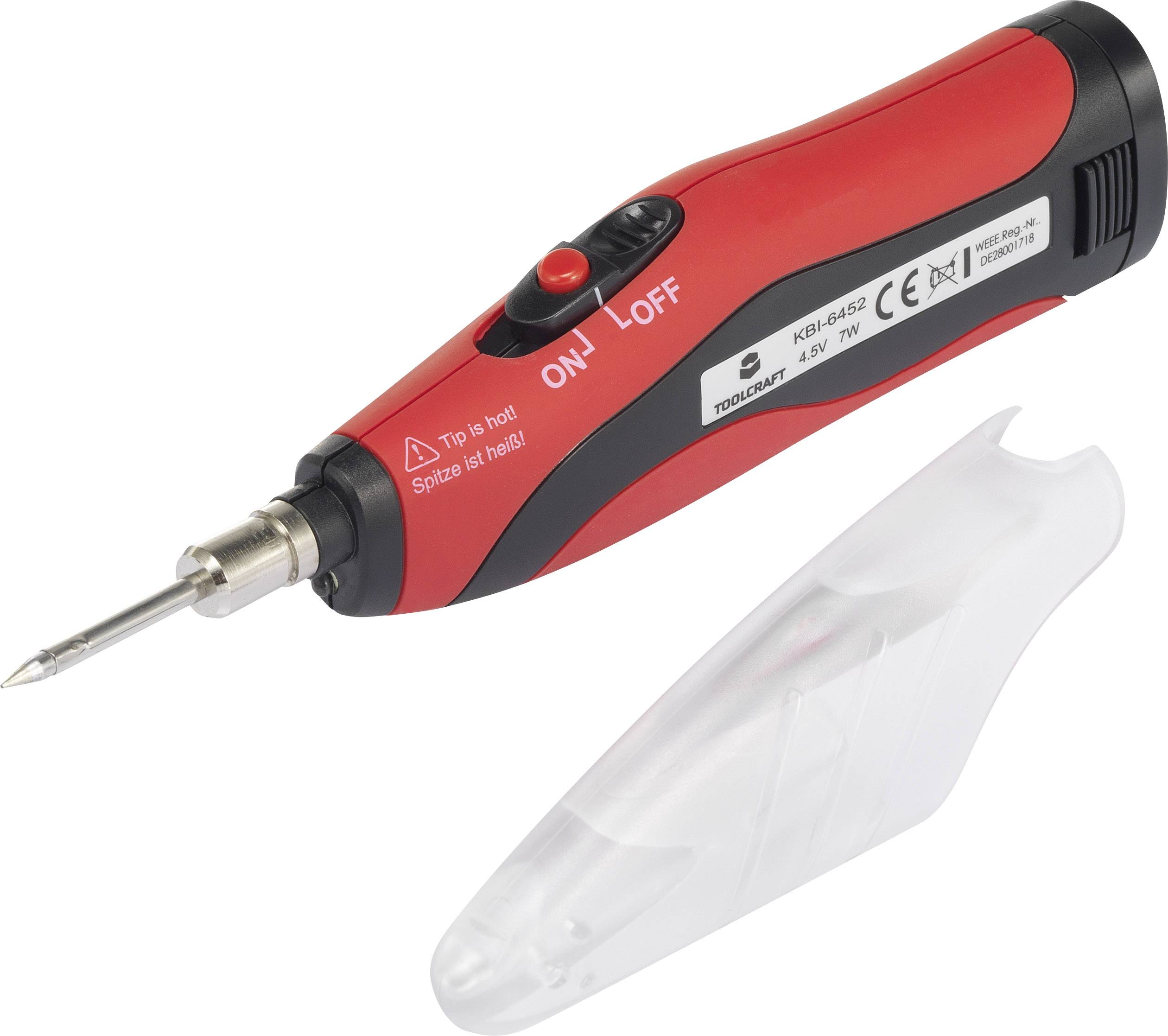 TOOLCRAFT Loddekolber 4.5 V 7 W Blyantform 450 - 550 °C Batteridrift