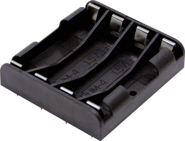 MPD BK-1264-PC8 batériový držák 4x micro (AAA) spájkovaný konektor (d x š x v) 53 x 49 x 12 mm