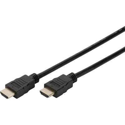 Digitus HDMI prepojovací kábel Zástrčka HDMI-A, Zástrčka HDMI-A 10.00 m čierna DK-330107-100-S high speed HDMI s etherne