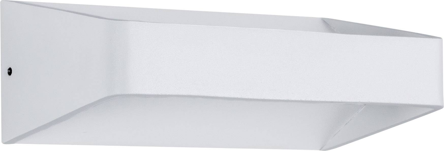 Obdĺžnikový, biely stenový svetlomet s jednoduchou, modernou formou. Je smerovaný smerom nadol a hodí sa pre nepriame osvetlenie.