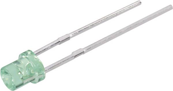 Everlight Opto 484SYGT-S530-E2 LED s vývodmi zelená valcový 3 mm 10 mcd 150 ° 20 mA 2 V