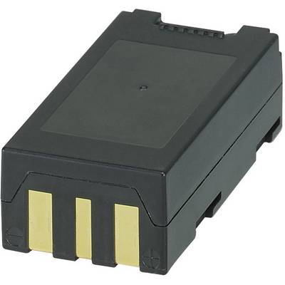 Obdĺžnikový čierny lítiovo-iónový akumulátor s tromi zlatými kontaktmi na jednej strane, používaný pre elektronické zariadenia.