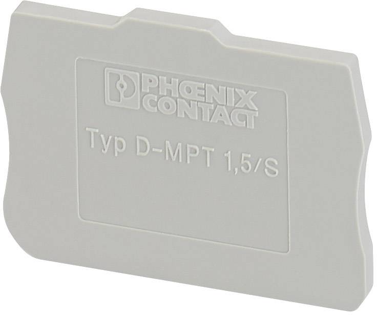 Kryt s nápisom 'PHOENIX CONTACT Typ D-MPT 1,5/S' na označenie elektrických komponentov.