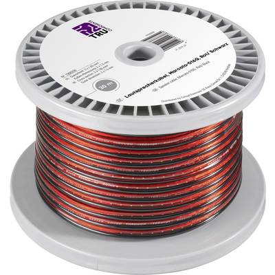 TRU COMPONENTS 1566209 kábel k reproduktoru  2 x 1.65 mm² červená, čierna 30 m