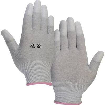 TRU COMPONENTS EPAHA-RL-L ESD rukavice s povrchovou úpravou na špičkách prstov Vel.: L polyamid 